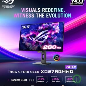 ASUS ROG Strix XG27AQWMG 27” TrueBlack Glossy™ Tandem OLED 2K QHD 280Hz 0.03ms D