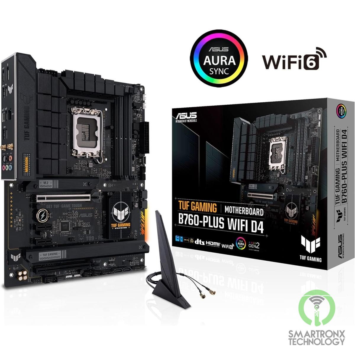 ASUS TUF GAMING B760-PLUS WIFI DDR5 Intel B760 LGA 1700 ATX PCIe 5.0 3x PCIe 4.0