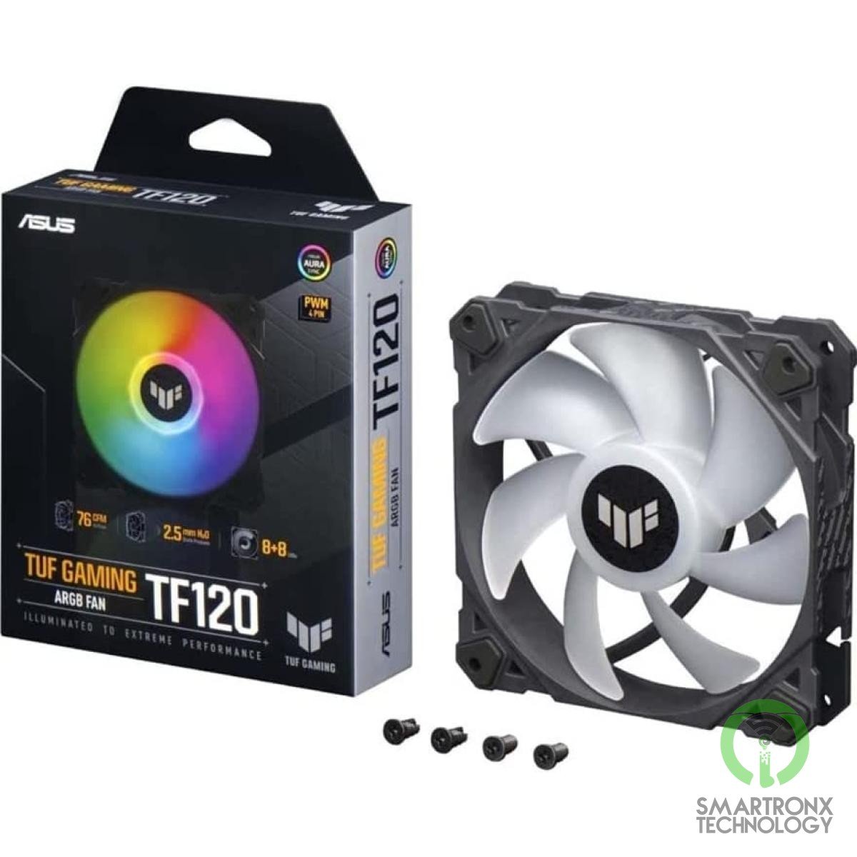 ASUS TUF Gaming TF120 ARGB Fan 3Pin LEDs Blade 120mm PWM Control For Computer Ca