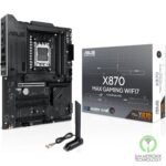 ASUS X870 MAX GAMING WIFI7 W AM5 ATX Motherboard, AMD X870 Chipset, 4x DDR5 DIMM