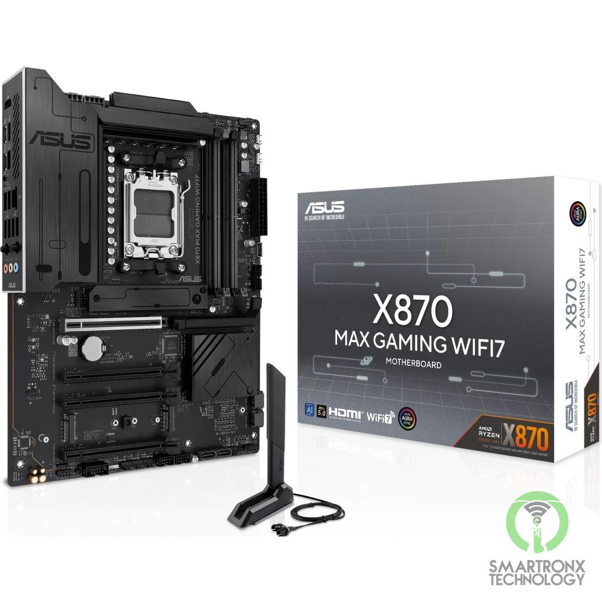 ASUS X870 MAX GAMING WIFI7 (Wi-Fi 7) AMD RYZEN 7000 8000 9000 Series AM5/DDR5/PC