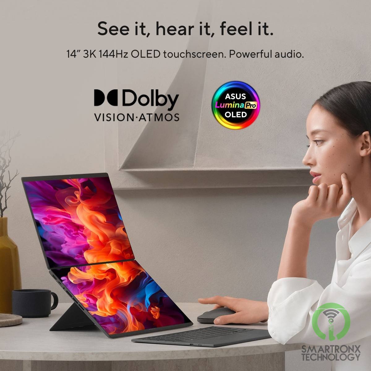 ASUS Zenbook Duo Laptop – Intel Core Ultra 9 386H, Up to 50TOPS, 32GB LPDDR5X, 2