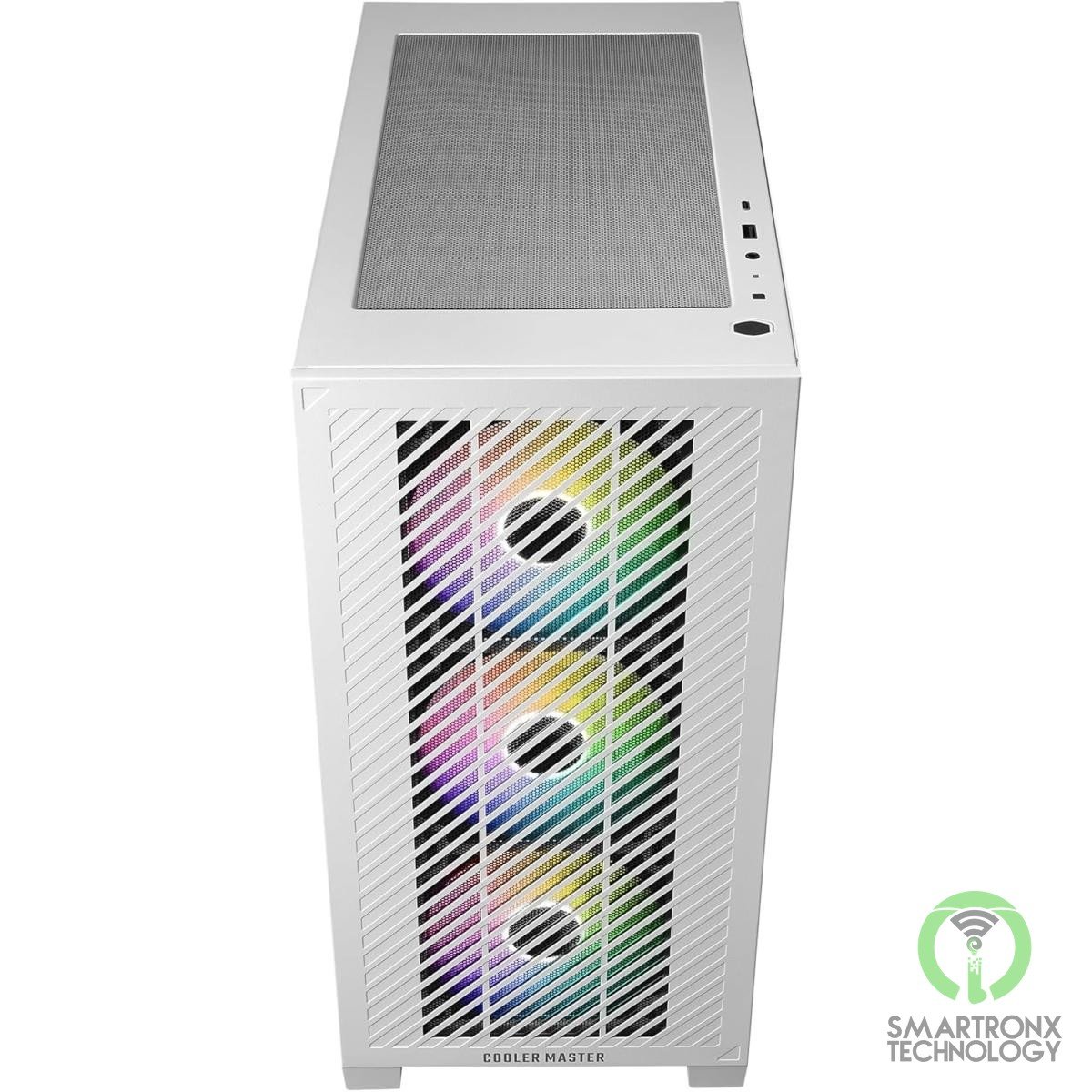 COOLER MASTER Elite 301 (White) Micro-ATX ARGB Mini Tower Tempered Glass Gaming