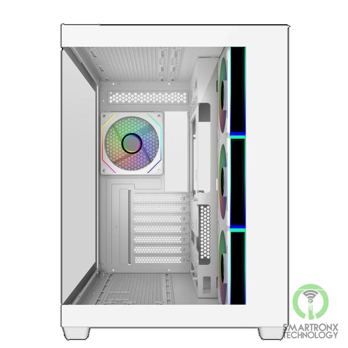 Cooler Master Elite 481 Wood (White) Micro ATX ARGB Mid Tower Tempered Glass + W