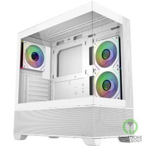 Cooler Master Elite 690 Wood (White) ATX ARGB Mid Tower Tempered Glass + Wood Pa