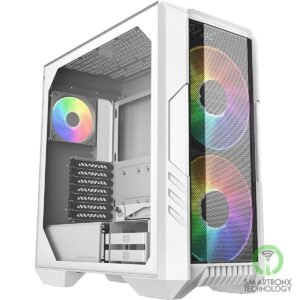Cooler Master HAF 500 White Edition High Airflow Mesh ARGB Lighting Fans USB 3.2