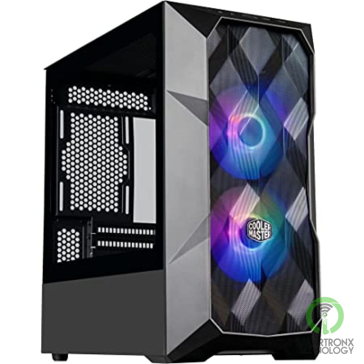 COOLER MASTER MasterBox TD300 Mesh Black Mini Tower Tempered Glass Gaming Case w