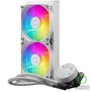 Cooler Master MasterLiquid 240L Core ARGB (White) CPU Liquid Cooler, New Gen S D