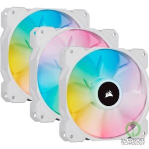 Corsair iCUE SP120 RGB ELITE 3IN1(White) PWM PC Low-Noise High & Performance