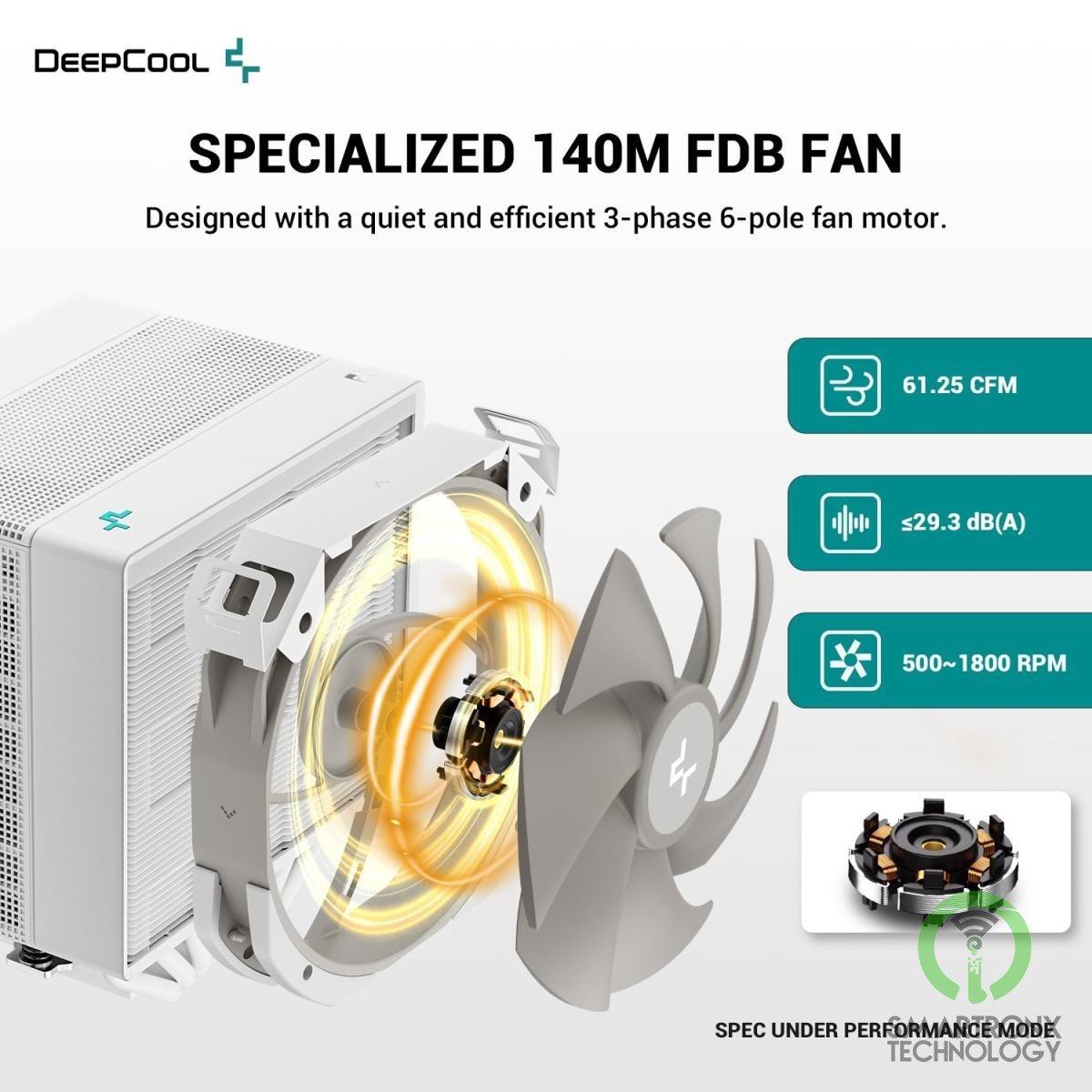 DeepCool ASSASSIN 4S Premium CPU Air CoolerDual-Tower Single Center 140mm FDB Fa