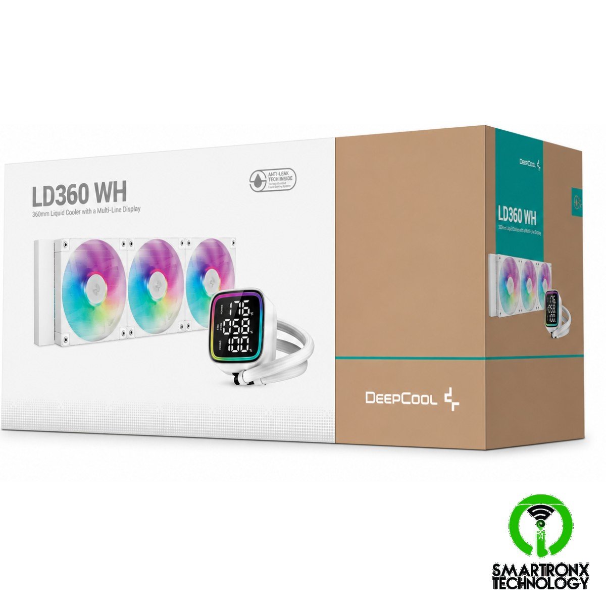 DeepCool LD360 Liquid Cooler 360mm 5th Gen Pump 3400 RPM AIO Real-time CPU Statu