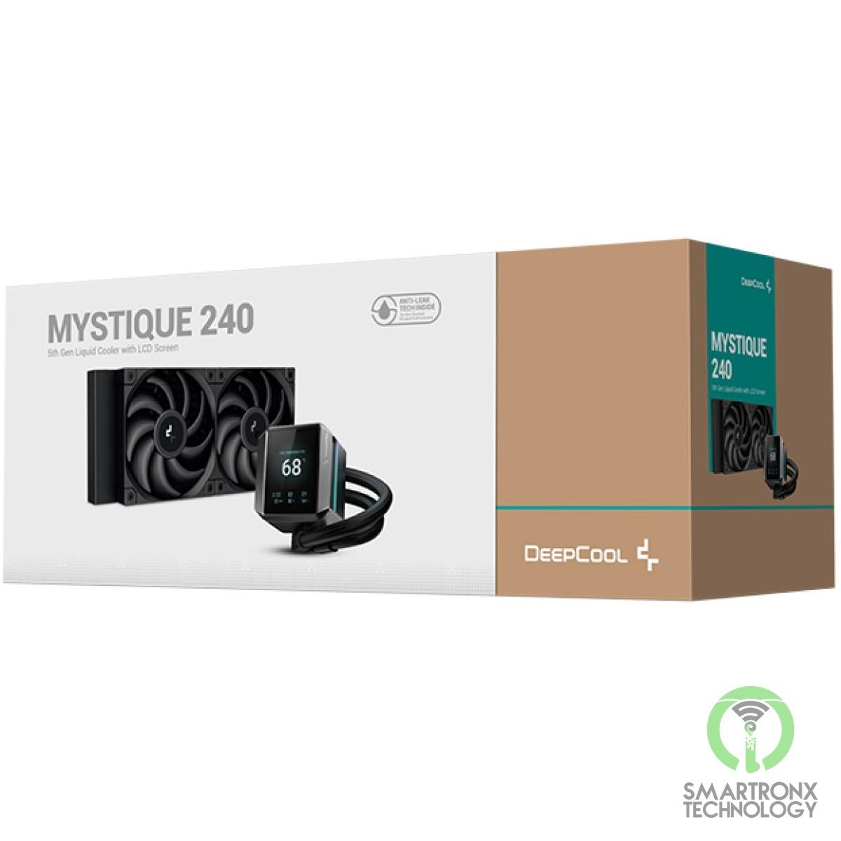 DeepCool MYSTIQUE 240 LCD Liquid Cooler 360mm 5th Gen Pump 3400RPM 2.8" 640x480