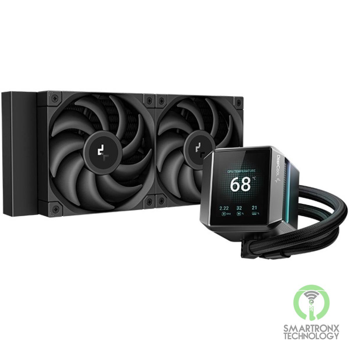 DeepCool MYSTIQUE 240 LCD Liquid Cooler 360mm 5th Gen Pump 3400RPM 2.8" 640x480