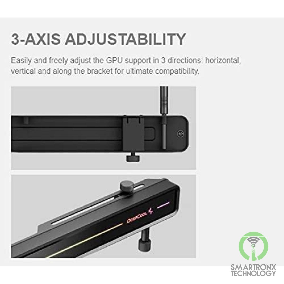 Deepcool ST500 ARGB GPU Support Bracket w/ Adjustable 3-Axis Design & Suppor