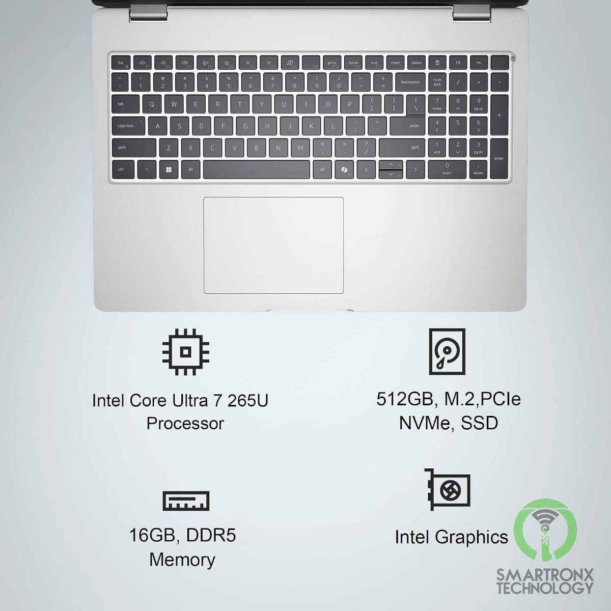 Dell Pro 16, 16.0" FHD+ IPS Laptop, Intel Core Ultra 7 265U vPro 12-Core, 16GB D