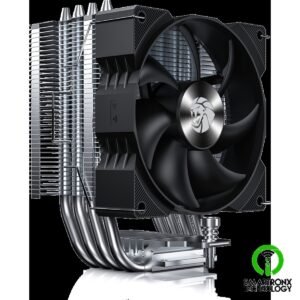 GameMax Gamma 90 Dark - Black Tower CPU Air Cooler, 150W TDP, 4×6mm Heat Pipes,
