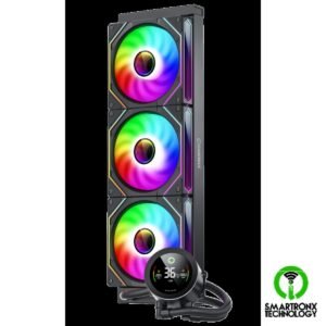 GameMax IceBurg 360 Digital BK, 360mm AIO Liquid CPU Cooler, Digital Display Pum