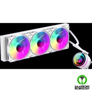 GameMax IceBurg 360 Infinity White – 360mm ARGB AIO Liquid CPU Cooler, 300W TDP,