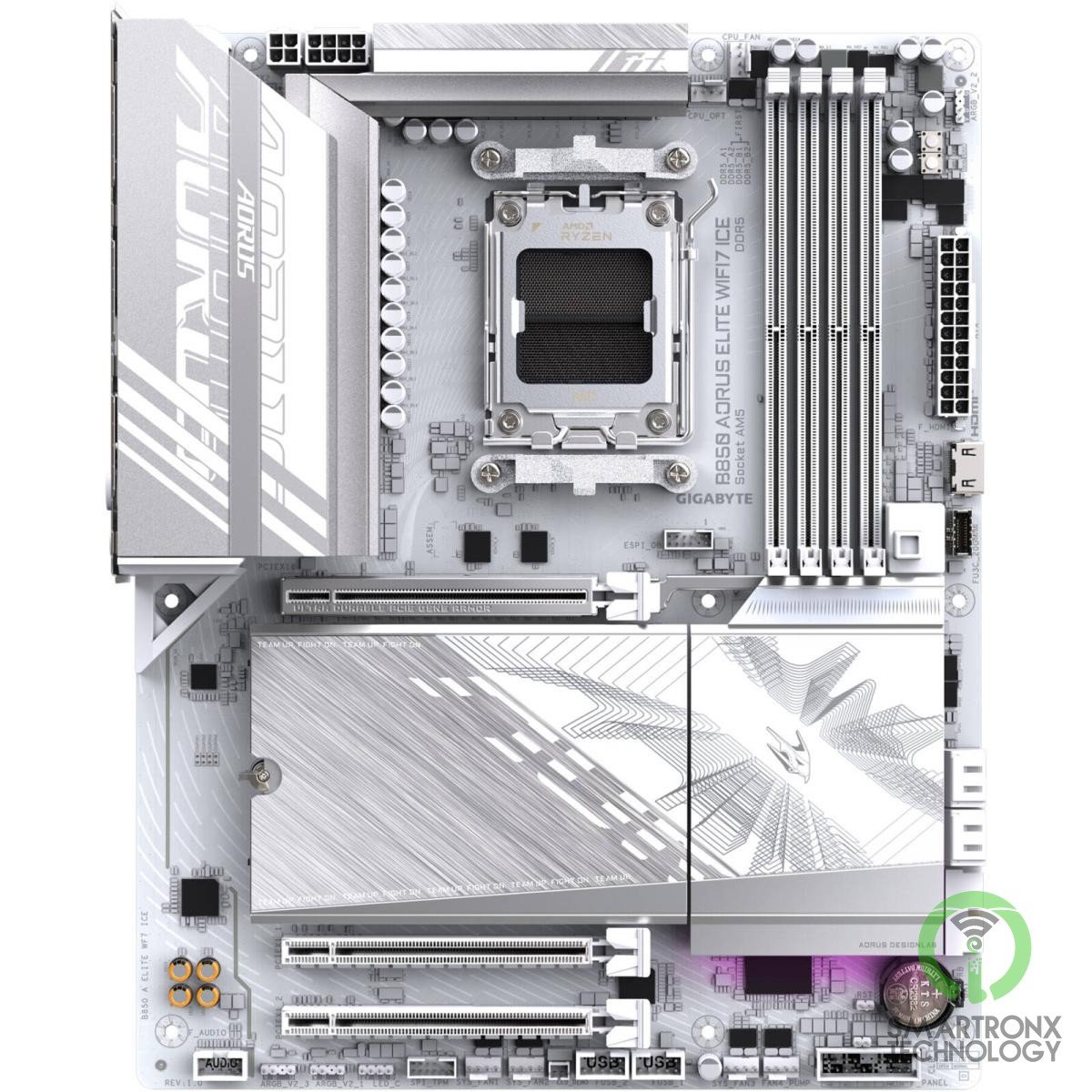 GIGABYTE B850 Aorus Elite WIFI7 ICE AM5 ATX Motherboard, AMD B850 Chipset, 4x DD