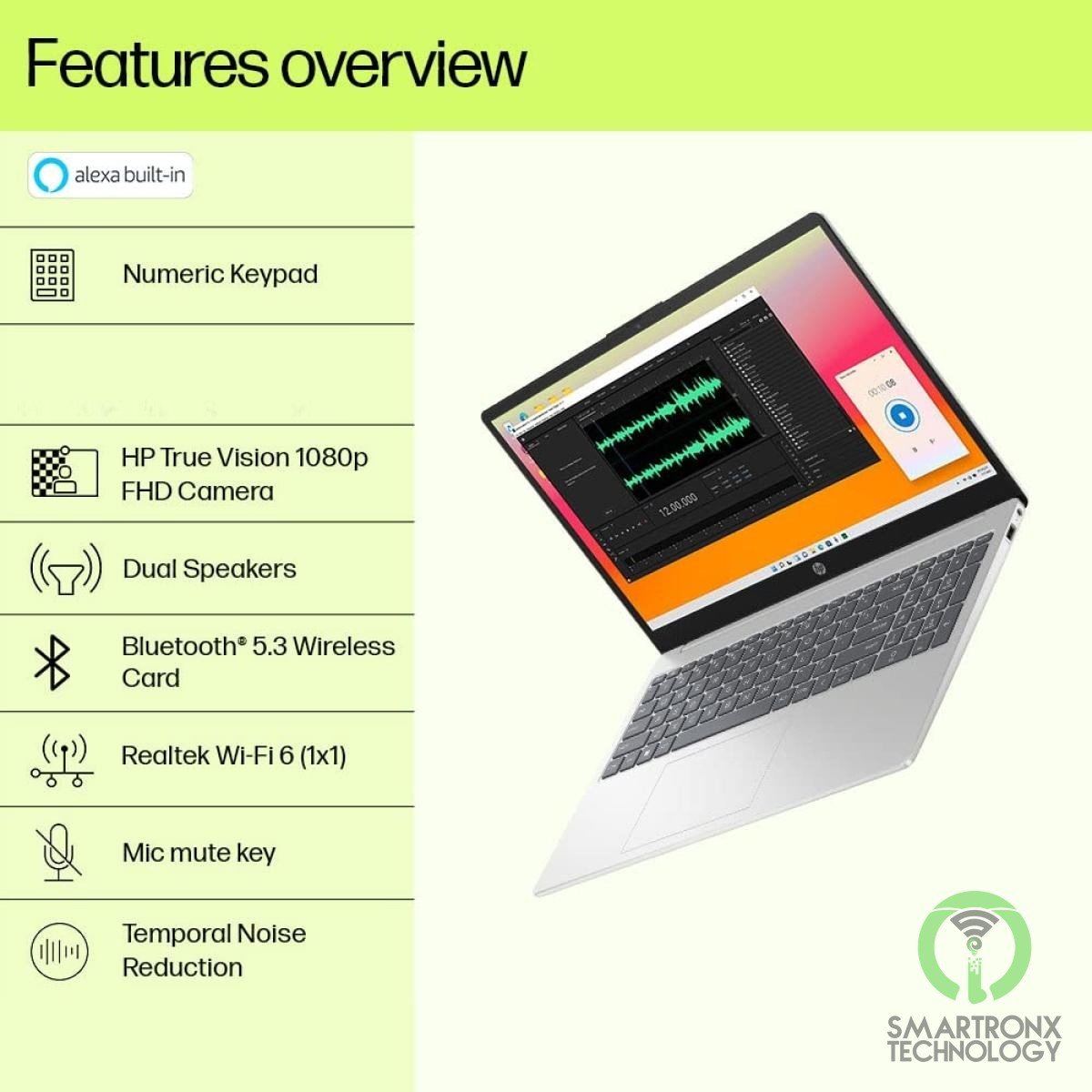 HP Laptop 15-fd0380ne (2025) NEW Intel Core 5 120U 10-Cores w/ Backlit Keyboard