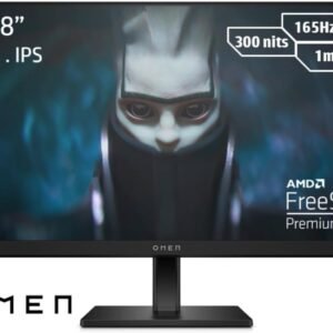 HP OMEN 24 Gaming Monitor, 23.8 Inch, 1920 x 1080 (FHD), IPS, Flat, 165Hz, 1ms,