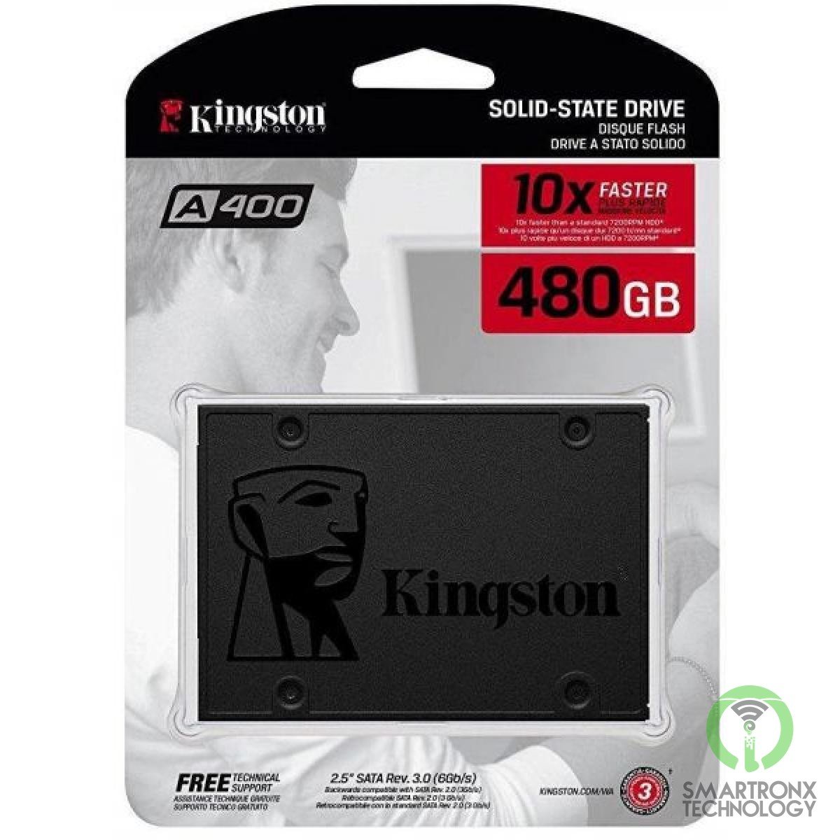 Kingston 480GB A400 SATA 3 2.5" Internal SSD - HDD Replacement for Increase Perf