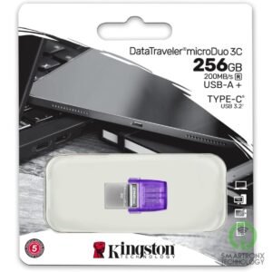 Kingston DataTraveler microDuo 3C 256GB USB-C & USB-A Flash Drive | Speeds u