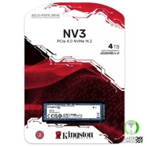 Kingston NV3 4TB M.2 2280 NVMe SSD | PCIe 4.0 Gen 4x4 | Up to 6000 MB/s