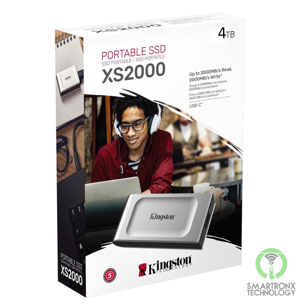 Kingston XS2000 4TB High Performance Pocket-Sized External SSD USB C