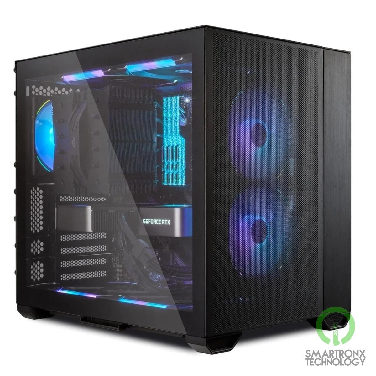 Lian Li O11 AIR MINI (Black) Mini Tower Tempered Glass Gaming Case w/ 3 Fans Ins
