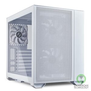 Lian Li O11 AIR MINI (White) Mini Tower Tempered Glass Gaming Case w/ 3 Fans Ins