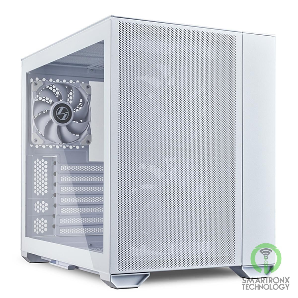 Lian Li O11 AIR MINI (White) Mini Tower Tempered Glass Gaming Case w/ 3 Fans Ins