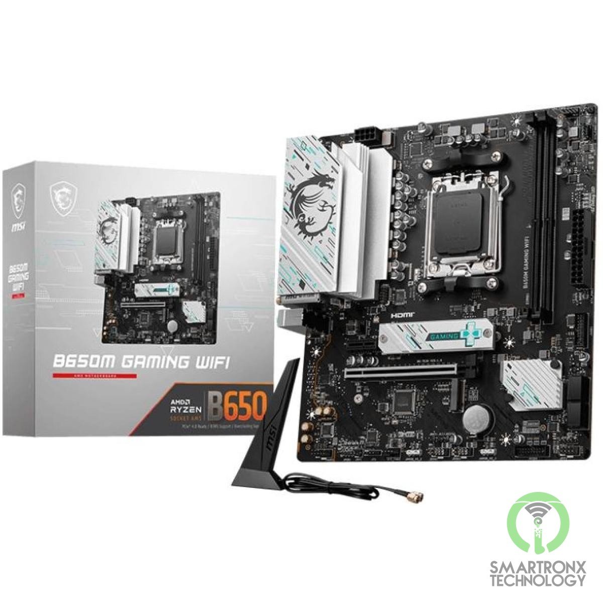 MSI B650M GAMING WIFI 6E mATX - Supports AMD Ryzen 9000/8000 / 7000 Series Proce