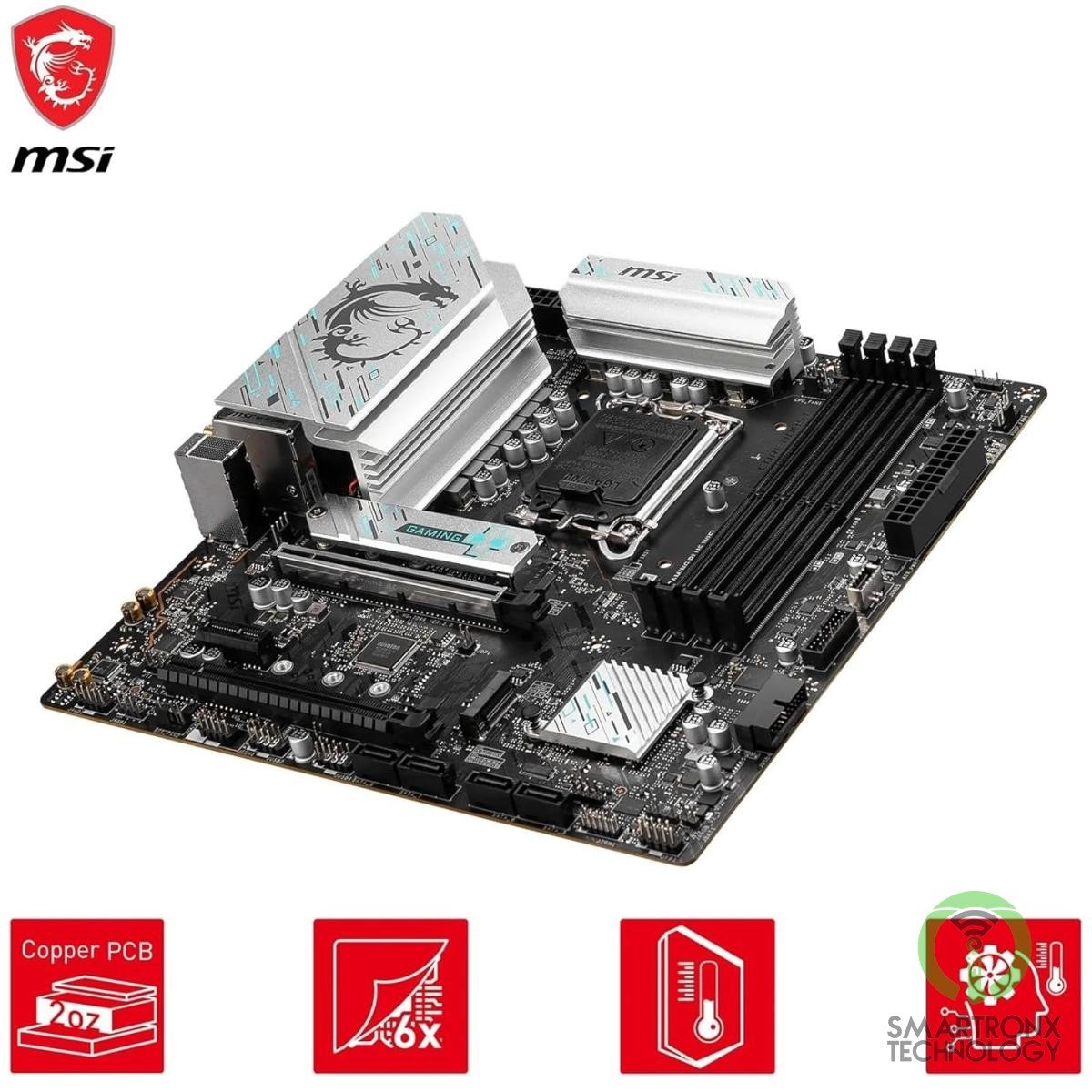 MSI B760M GAMING PLUS WIFI 6E mATX Supports 14th/13th/12th DDR5 PCIe 4.0 2x M.2