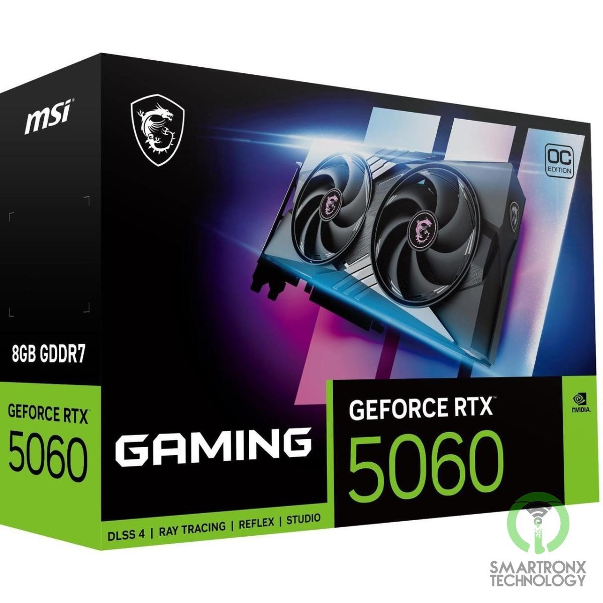 MSI GeForce RTX 5060 GAMING OC 8GB GDDR7 128-Bit Memory, 2625 MHz Boost Clock, 2