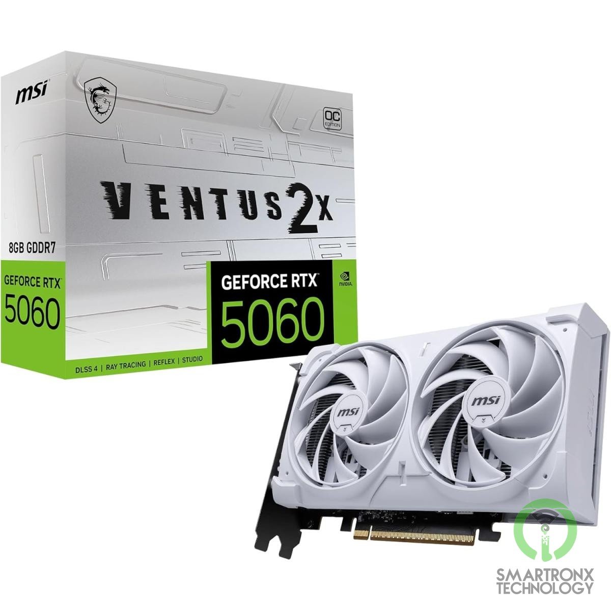 MSI GeForce RTX 5060 VENTUS 2X OC WHITE 8GB GDDR7 - Graphics Card