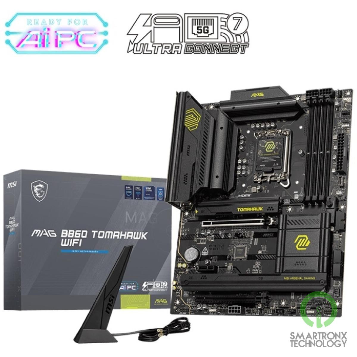MSI MAG B860 TOMAHAWK WIFI (Wi-Fi 7) Intel Core Ultra (Series 2), LGA 1851/DDR5/