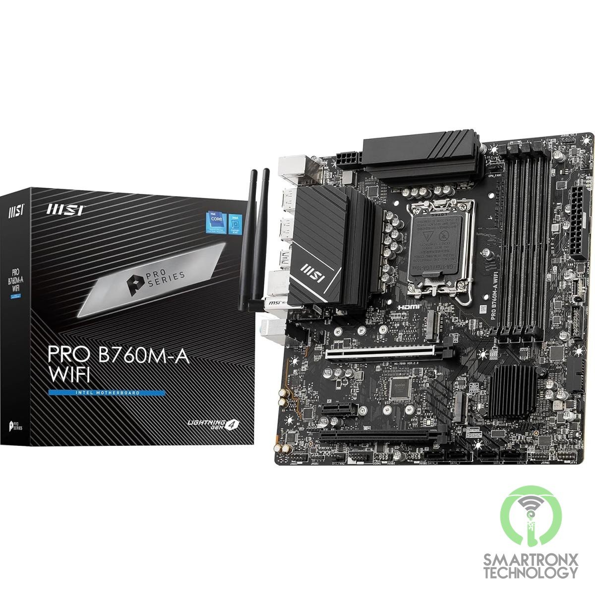 MSI PRO B760M-A (Wi-Fi 6E), Intel 14th 13th 12th Series, LGA 1700/DDR5/PCIe 4.0/