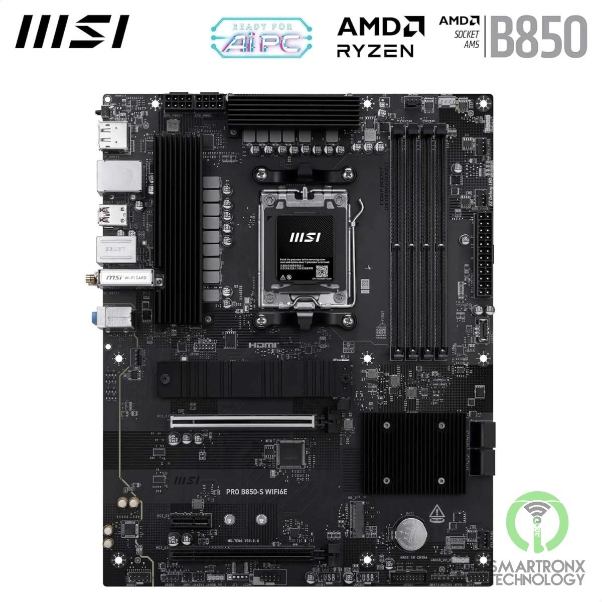 MSI PRO B850-S WIFI6E , ATX - Supports AMD Ryzen 9000/8000 / 7000 Processors, AM