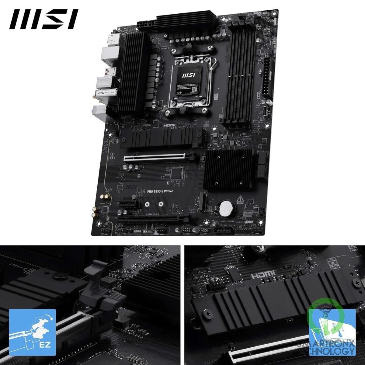 MSI PRO B850-S WIFI6E , ATX - Supports AMD Ryzen 9000/8000 / 7000 Processors, AM