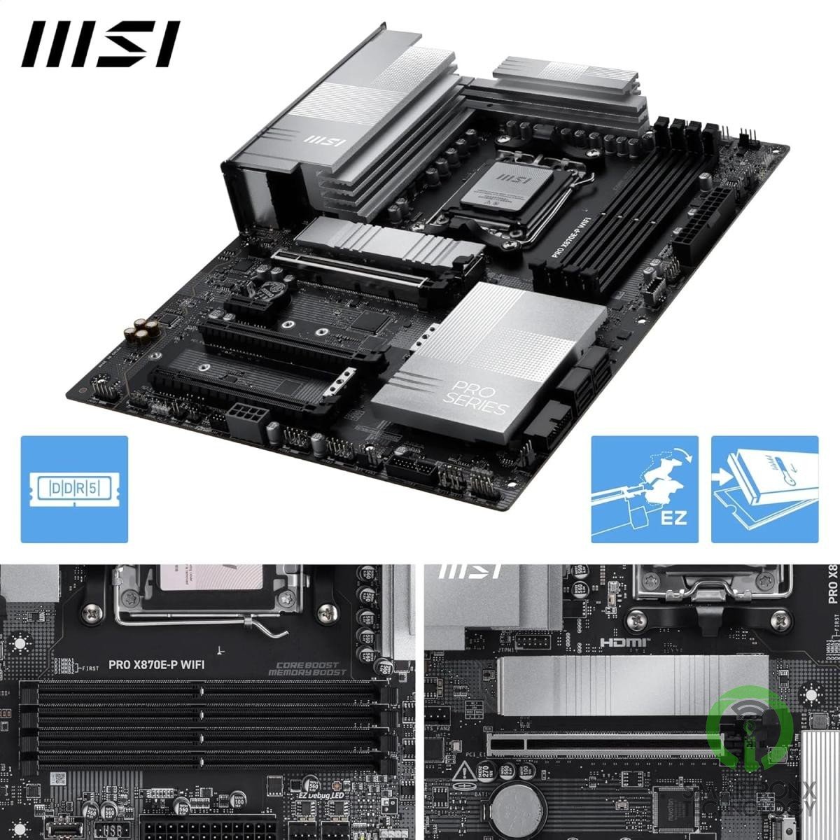 MSI PRO X870E-P WiFi 7 Motherboard, ATX - Supports AMD Ryzen 9000/8000 / 7000 Pr