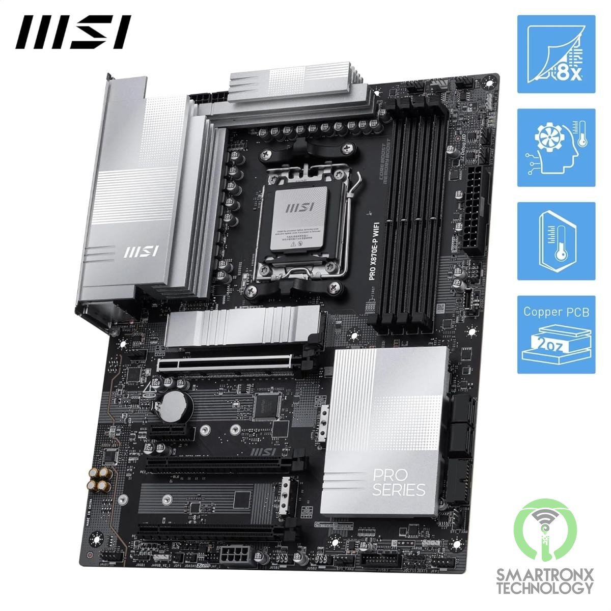 MSI PRO X870E-P WiFi 7 Motherboard, ATX - Supports AMD Ryzen 9000/8000 / 7000 Pr