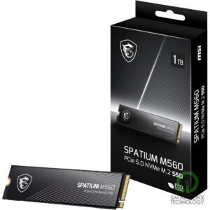 MSI SPATIUM M560 1TB PCIe 5.0 NVMe M.2 SSD, 3D NAND Memory - Sequential Read/Wri