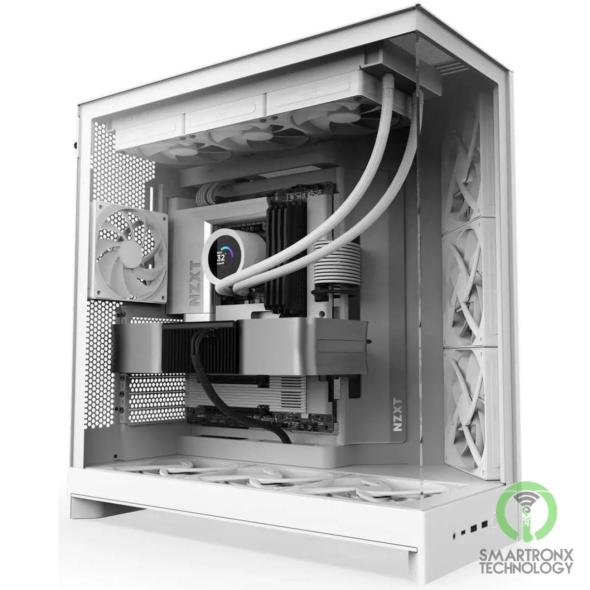 NZXT H9 Flow (2025) Panoramic Perforated Dual-Chamber Mid-Tower Tempered Glass N