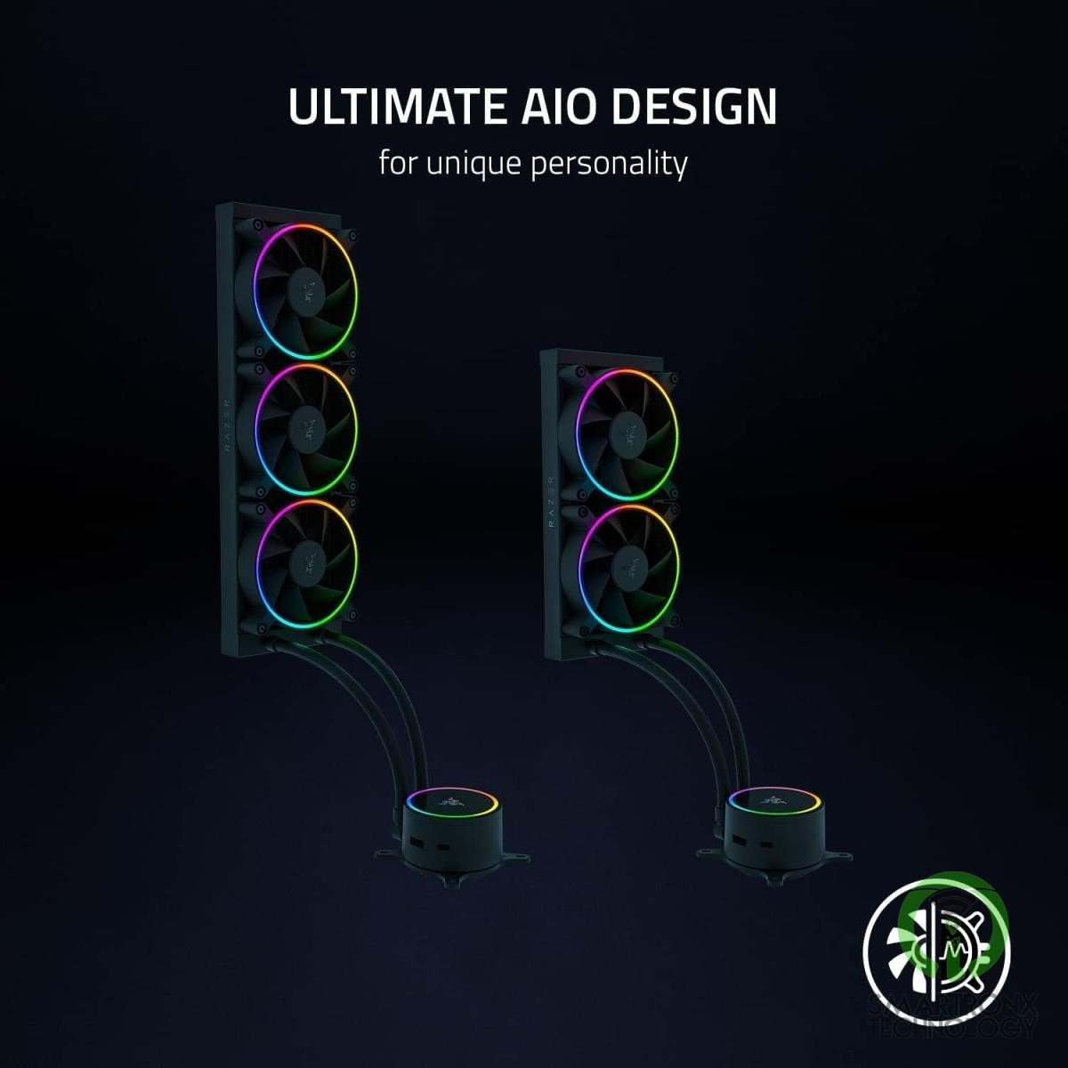Razer Hanbo Chroma 240mm All-In-One Liquid Cooler aRGB Pump Cap Quiet Powerful a