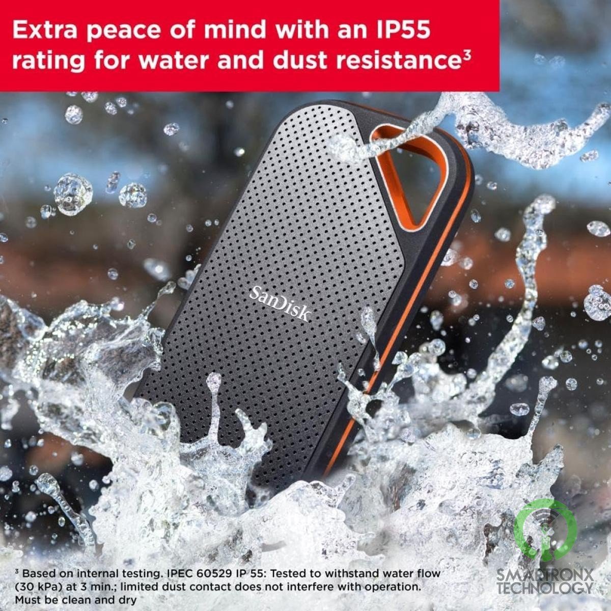 SanDisk 2TB Extreme PRO Portable SSD Up to 2000MB/s USB-C USB 3.2 Gen 2x2 - Exte