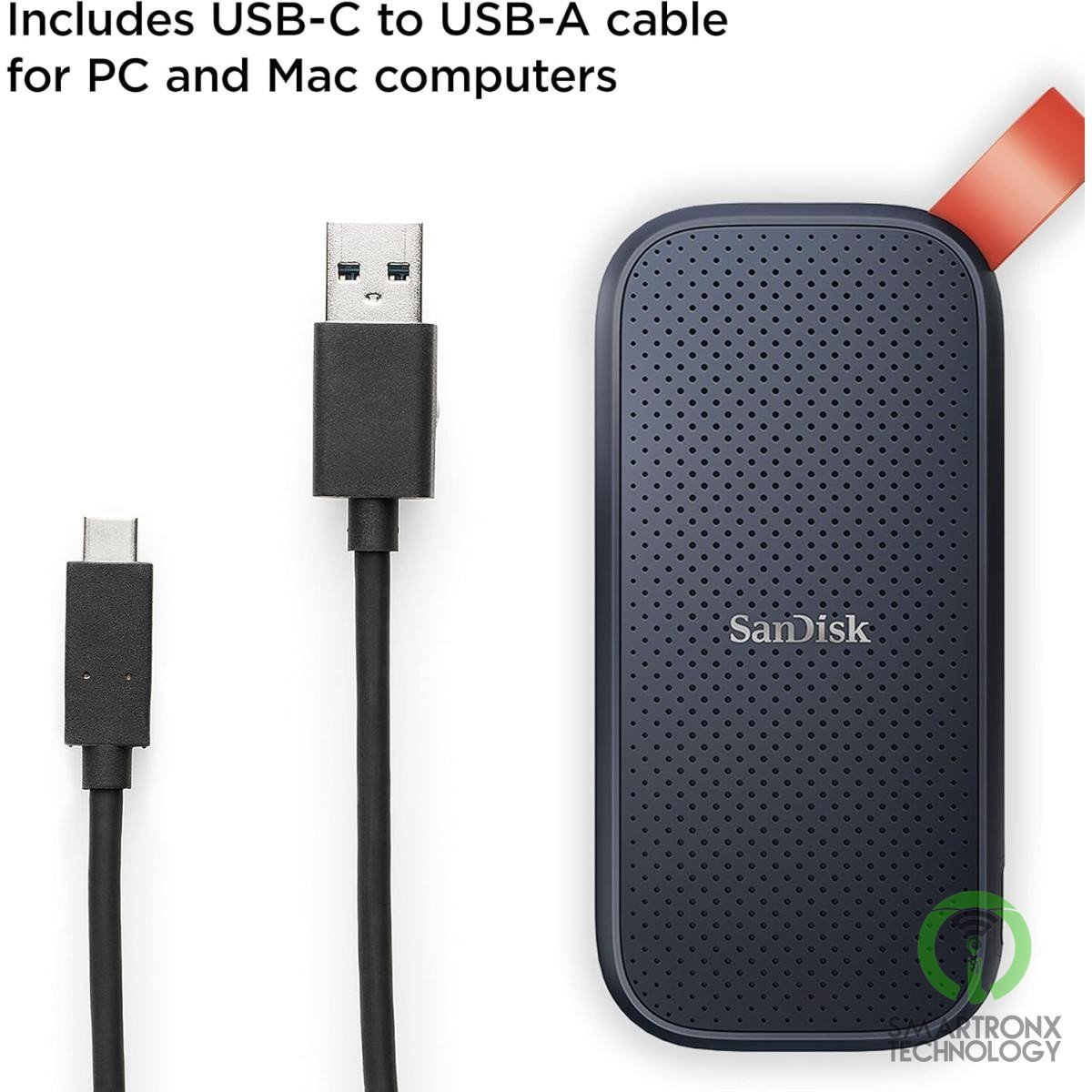 SanDisk 2TB Portable SSD - Up to 800MB/s, USB-C, USB 3.2 Gen 2, Updated Firmware