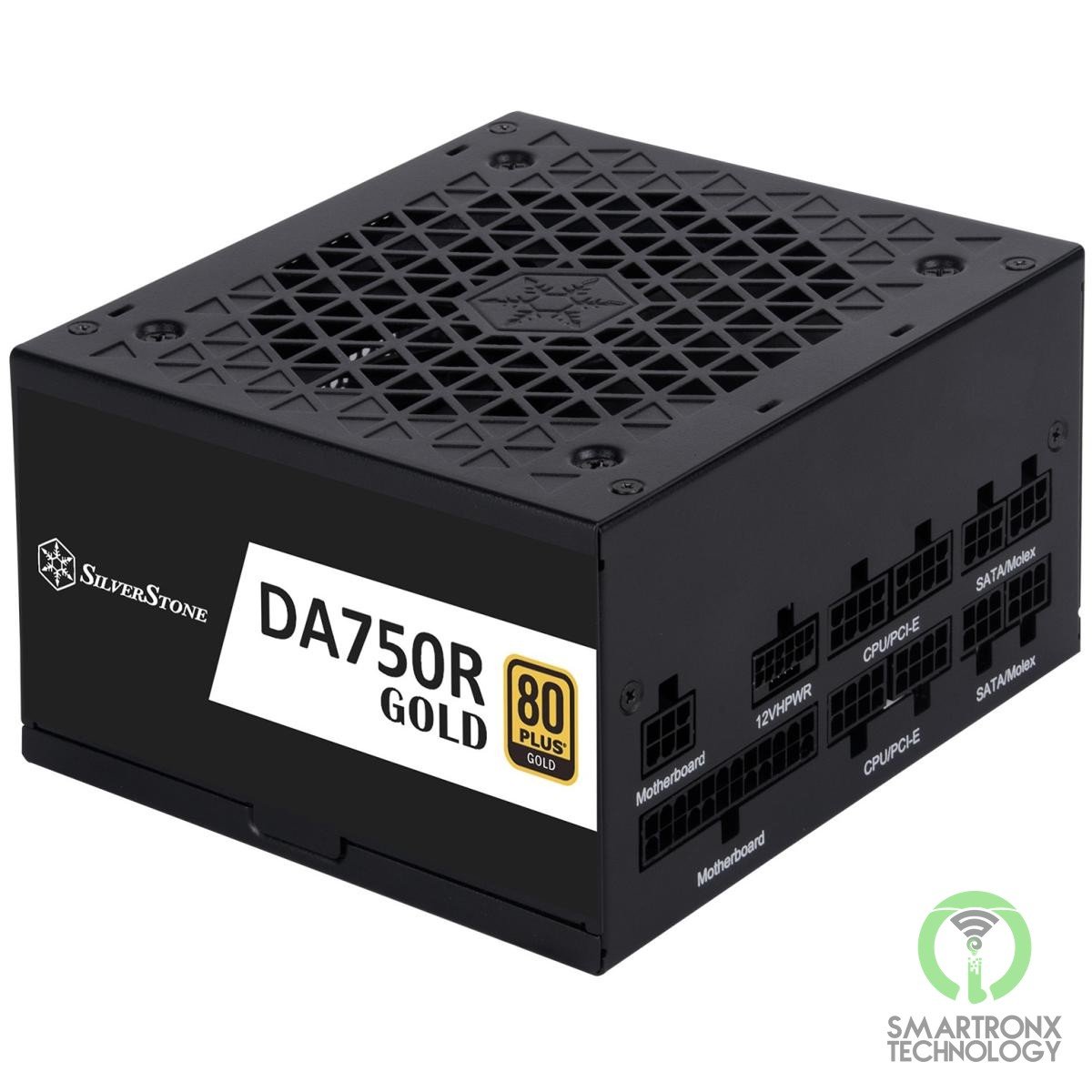SilverStone DA750R Gold 750W (ATX 3.1) PCIE 5.1 (12V-2x6) 80 Plus Gold Full Modu