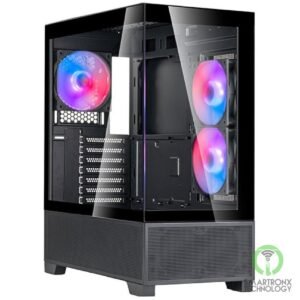 SilverStone Lucid 05 (Black) ARGB ATX Mid Tower Tempered Glass Gaming Case w/ Bo