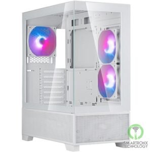 SilverStone Lucid 05 (White) ARGB ATX Mid Tower Tempered Glass Gaming Case w/ Bo